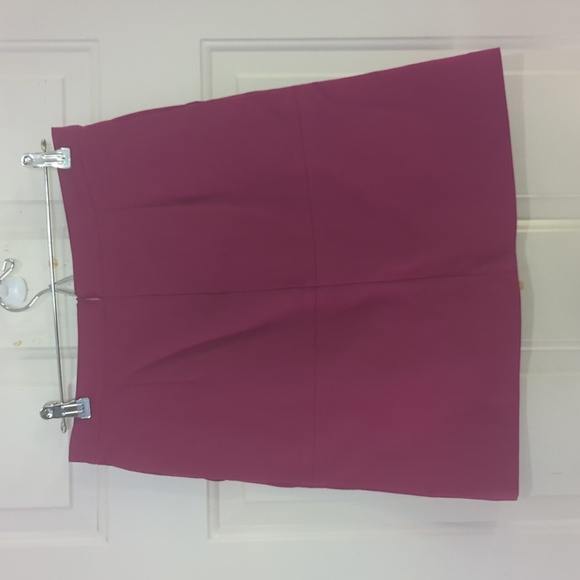 Fuchsia Knee Length Skirt - Picture 2 of 5